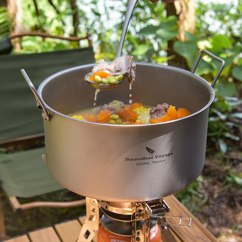 Outdoor Hunting Kitchen - Boundless Voyage Titanium Pot 5.0L Portable