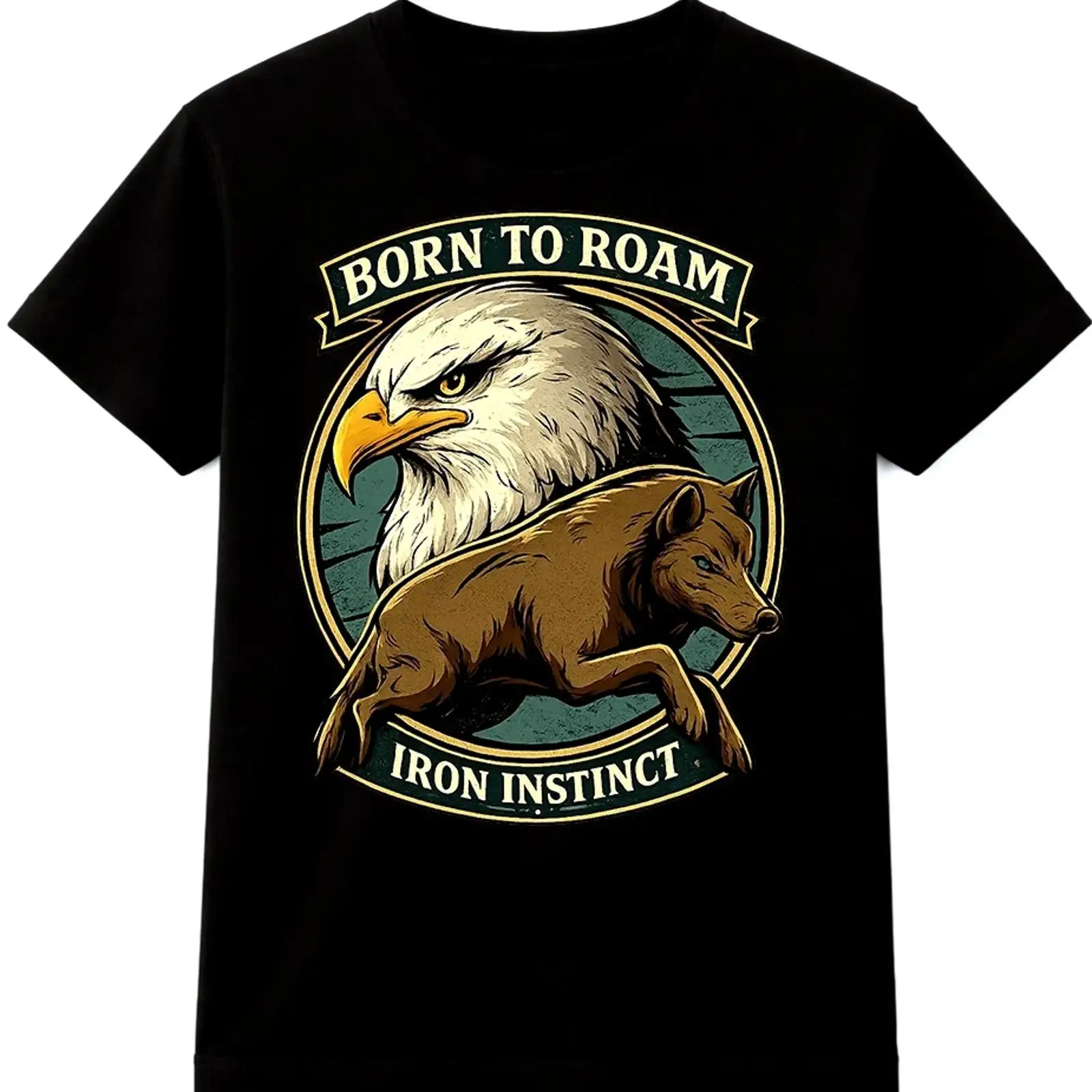 Wildman Hunting & Outdoor Robertson Photos - Eagle Wild Boar T Shirt Born
