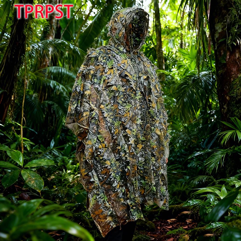 Camouflage Hunting Jacket - Men Women Outdoor Camouflage Cloak Ghillie