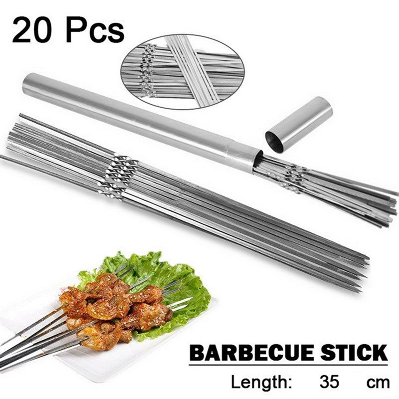Outdoor Hunting Kitchen - Skewers for Grilling Storage Tube Stainless