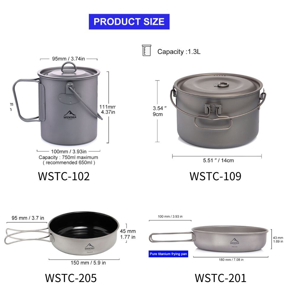 Widesea Camping Tableware Tita - Outdoor Hunting Kitchen 评论和价格