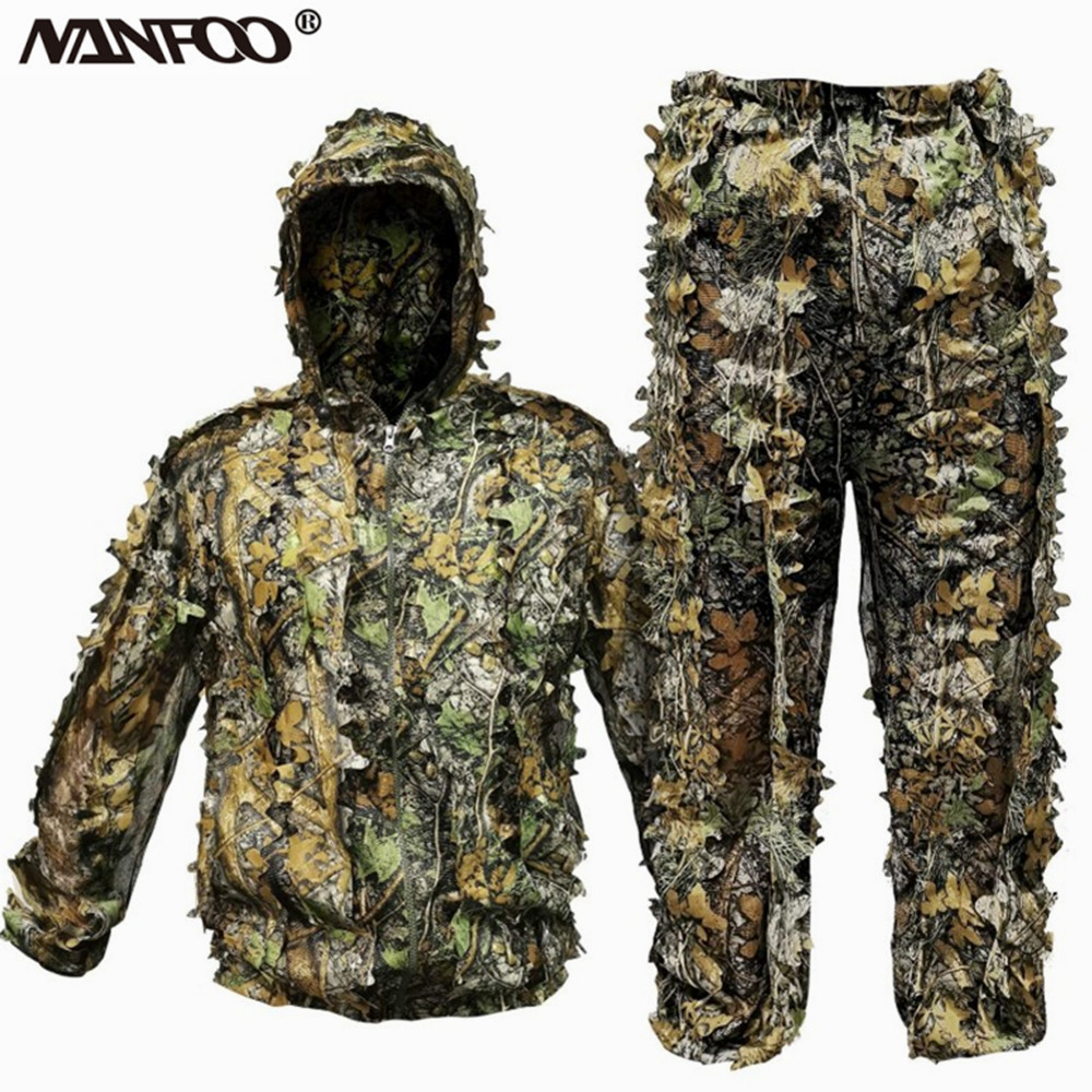 Adult 3D Leaves Bionic Camoufl - Camouflage Hunting Jacket 评论和价格