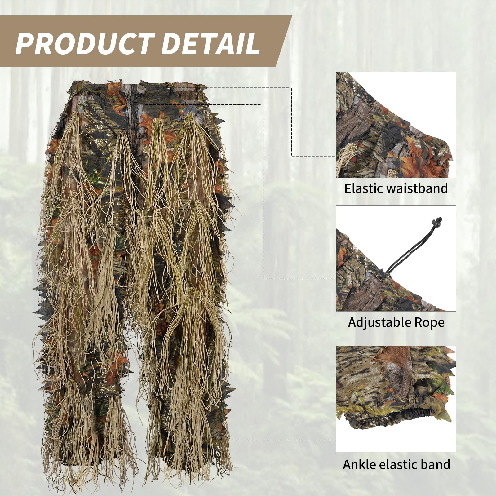 JOAXOR Ghillie Suit Gilly Hunt - Camouflage Hunting Jacket 评论和价格