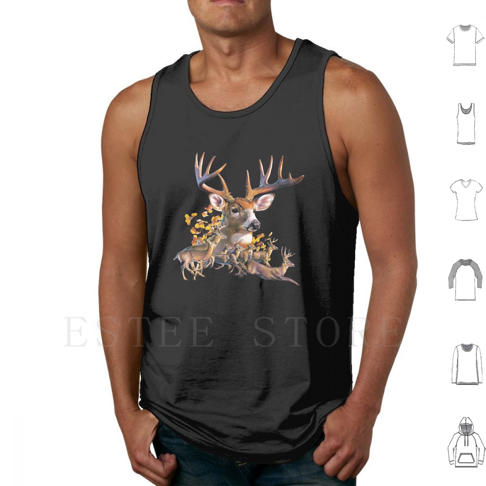 Deer Collage Tank Tops Vest Sl - Wildman Hunting & Outdoor Robertson Photos 评论和价格