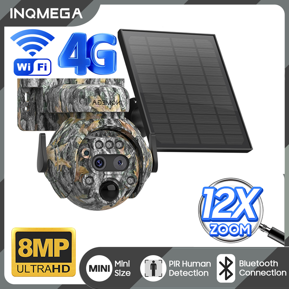 INQMEGA 12X ZOOM 4K 8MP Solar  - Outdoor Hunting Camera Wifi 评论和价格