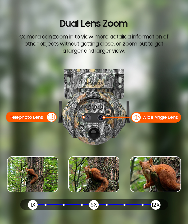 INQMEGA 12X ZOOM 4K 8MP Solar  - Outdoor Hunting Camera Wifi 评论和价格