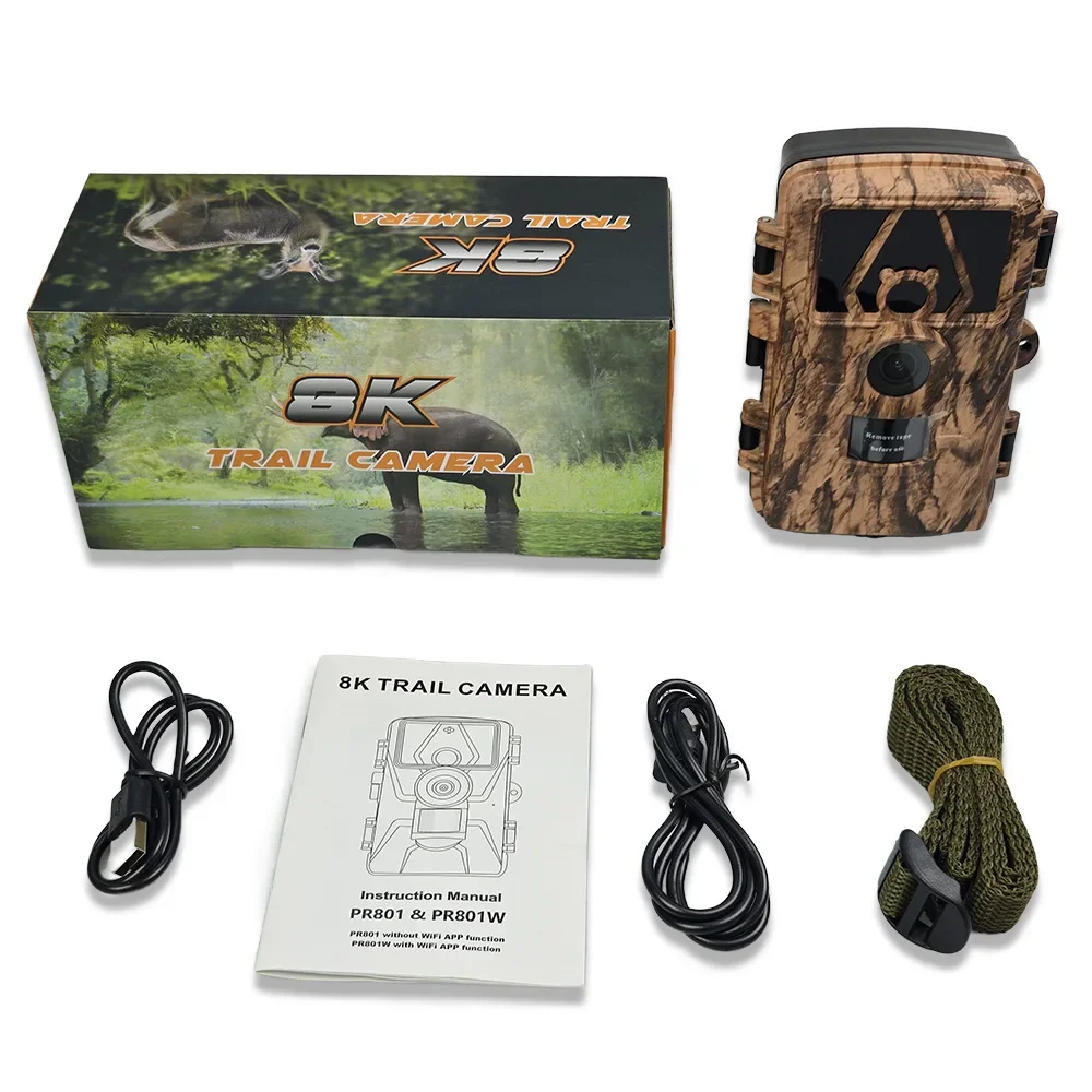 PR801W WIFI 8K 60MP Digital Tr - Outdoor Hunting Camera Wifi 评论和价格