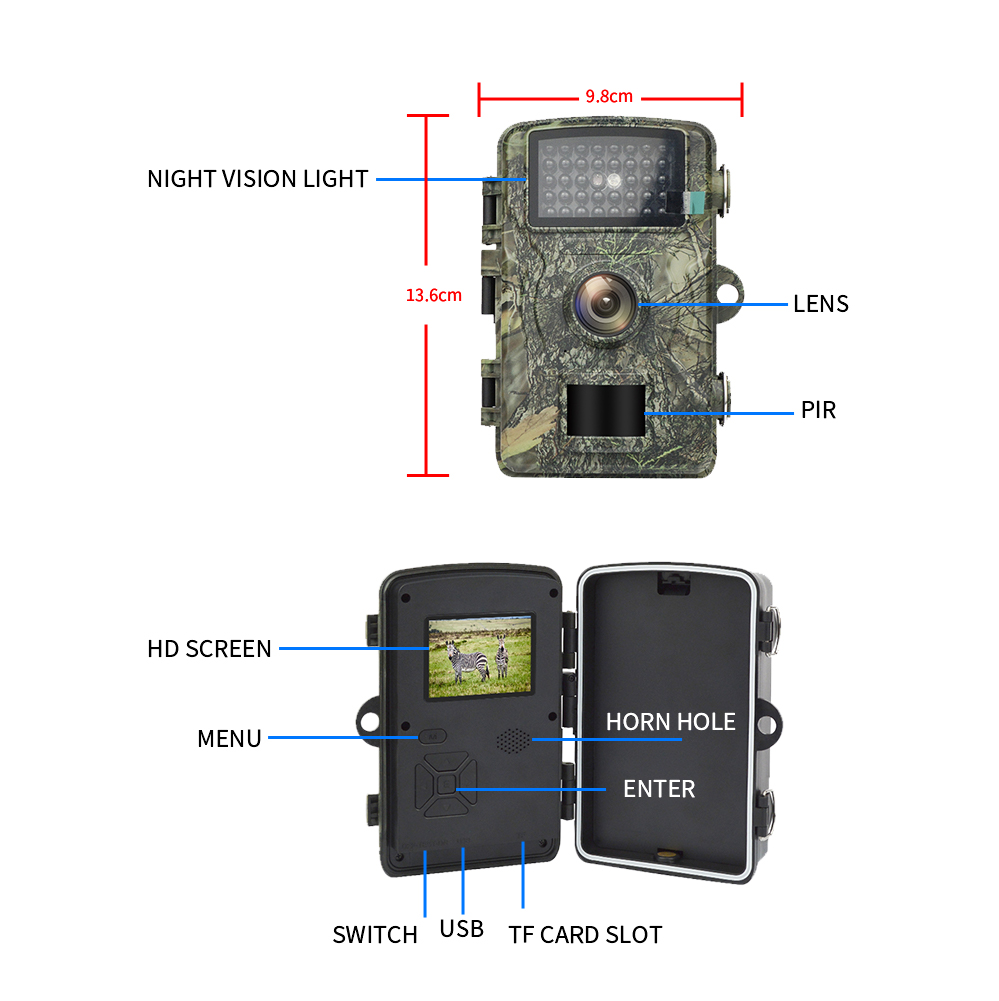 Trail Camera 12MP 1080P Wildli - Trail Camera Infrared 评论和价格