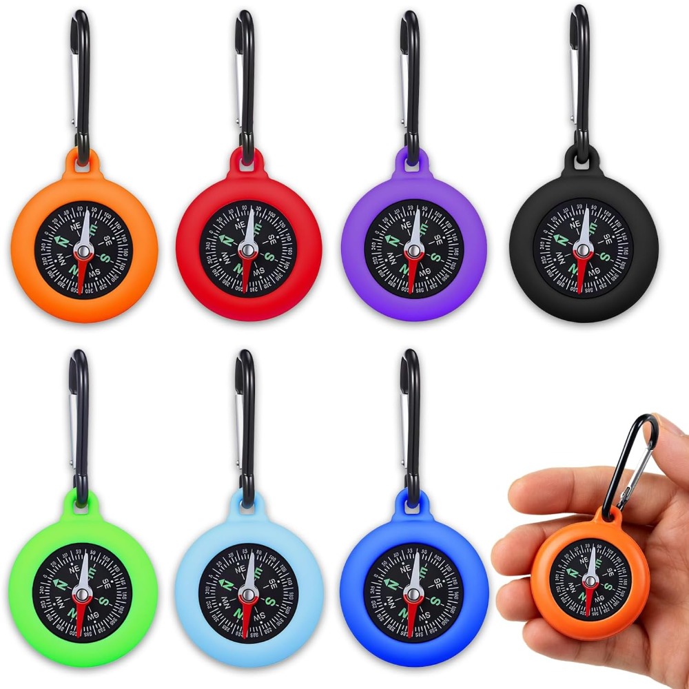 5-20 PCS Mini Compass Keychain - Outdoor Hunting House 评论和价格