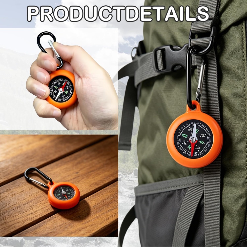 5-20 PCS Mini Compass Keychain - Outdoor Hunting House 评论和价格